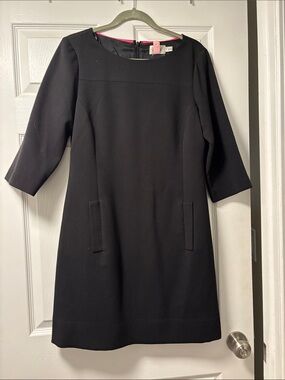 Eliza J Black Long Sleeve Shift Dress